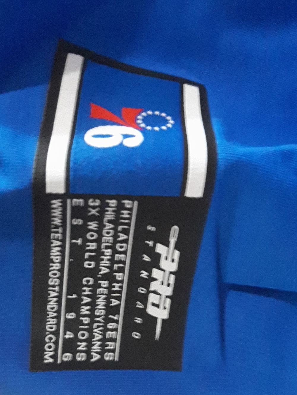 Philadelphia 76ers Pro Standard Hometown Chenille T-Shirt - Royal - Picture 5 of 6